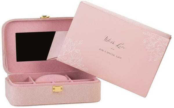 PINK VELVET MOTHER OF THE BRIDE JEWELLERY BOX WEDDING GIFT AM153MB