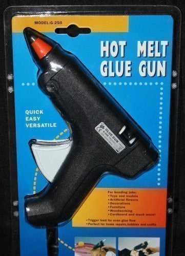 electric hot glue gun hobby craft florist adhesive with 2 glue sticks - hanrattycraftsgifts.co.uk