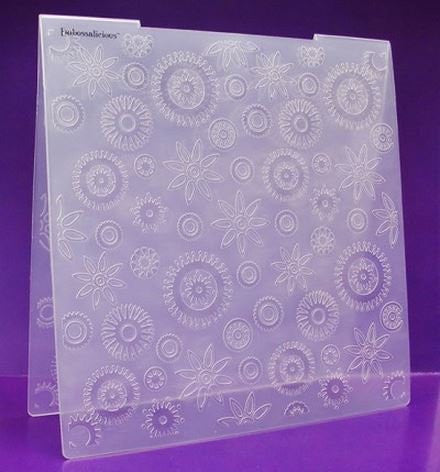 Crafters Companion Flower Power - 8in x 8in Embossalicious Embossing Folder - hanrattycraftsgifts.co.uk