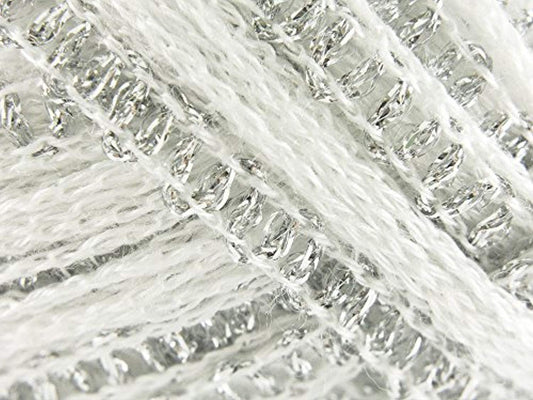 King Cole Krystal Glamour Scarf Yarn 100g - 450 White Ice - hanrattycraftsgifts.co.uk