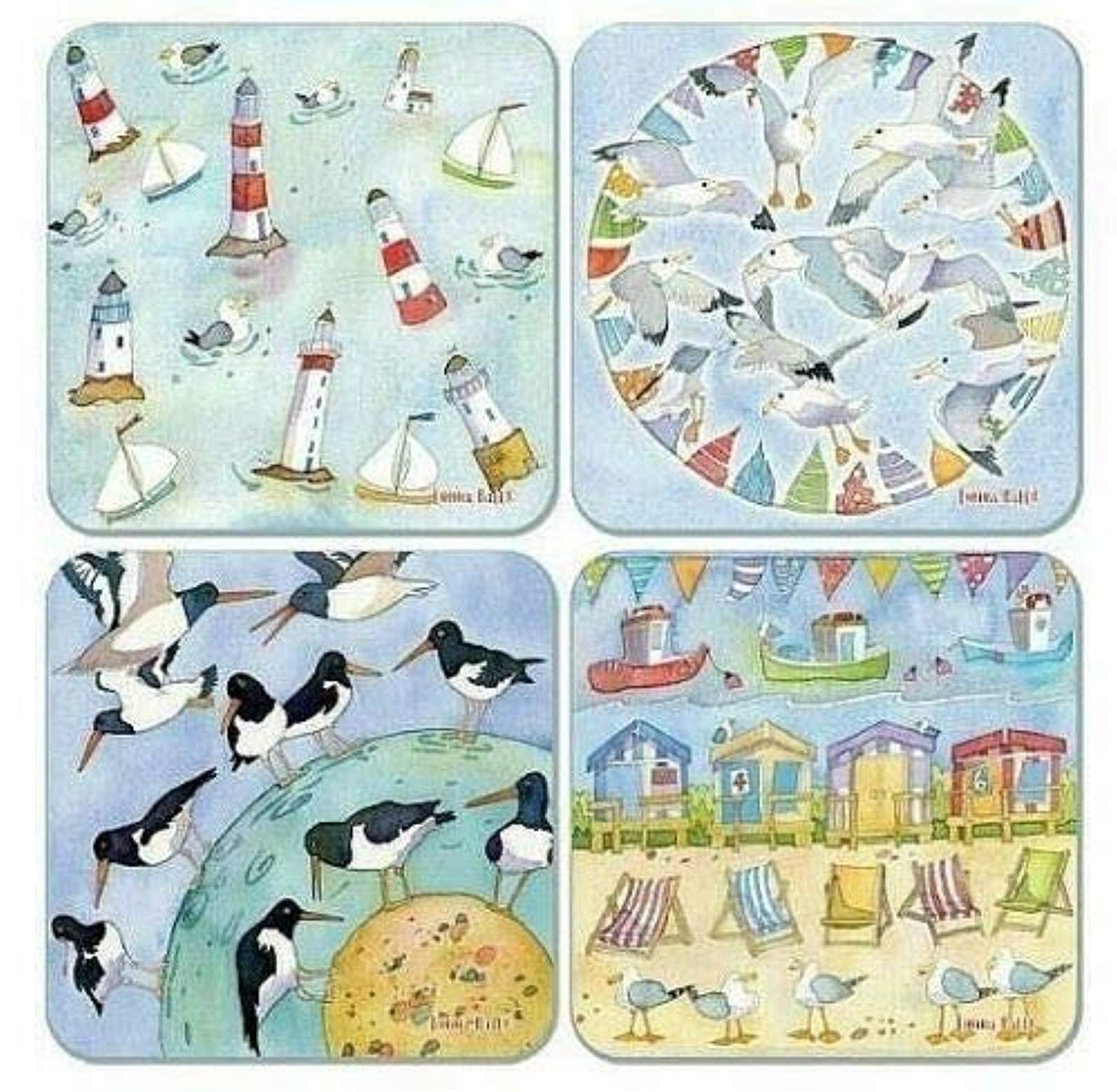 Emma Ball Coastal Seaside Coasters - hanrattycraftsgifts.co.uk