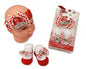 Baby Headband and Socks Set - My First Christmas - hanrattycraftsgifts.co.uk