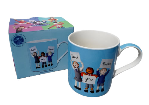Thank You Teacher Mug - Presented in a Gift Box - One Lump Or Two Design - hanrattycraftsgifts.co.uk