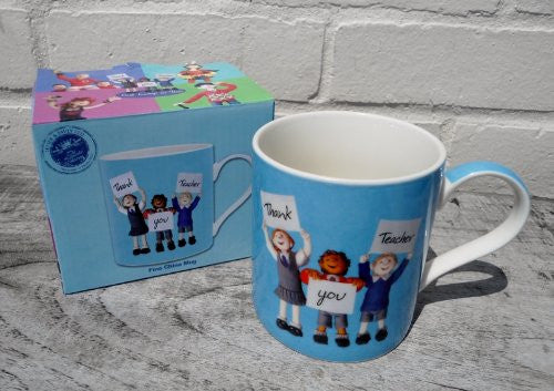 Thank You Teacher Mug - Presented in a Gift Box - One Lump Or Two Design - hanrattycraftsgifts.co.uk