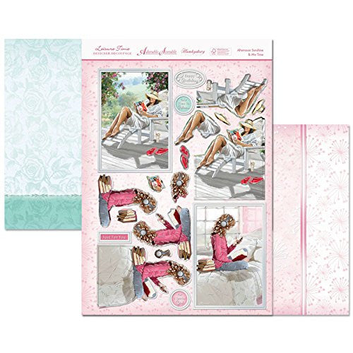 hunkydory adorable scorable sports & leisure time designer decoupage set afternoon sunshine & me time - hanrattycraftsgifts.co.uk