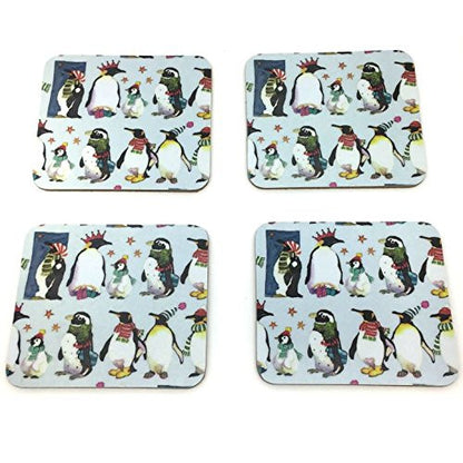 WINTER PENGUINS COASTER PACK (4PACK) - hanrattycraftsgifts.co.uk