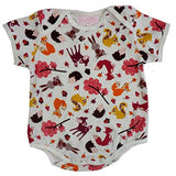 woodland creatures babygrow 0 - 6 months - hanrattycraftsgifts.co.uk