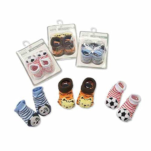 nursery time 3d rattle baby socks 3 variants one supplied boys - hanrattycraftsgifts.co.uk