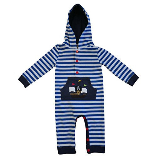 powell craft pirate boat hooded jumpsuit 0-6 months - hanrattycraftsgifts.co.uk