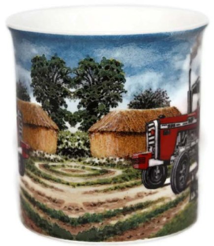 Massey Ferguson 595 Farm Tractor - Fine Art Watercolour China Gift Mug - hanrattycraftsgifts.co.uk