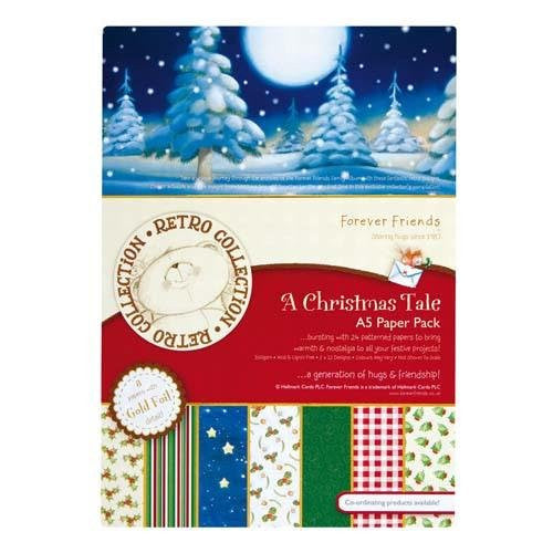 A5 FOILED PAPER PACK - A CHRISTMAS TALE (24PK) FFS 160106 - hanrattycraftsgifts.co.uk