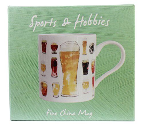 Julia Hook Beer and Drinks Design Fine China Mug - hanrattycraftsgifts.co.uk