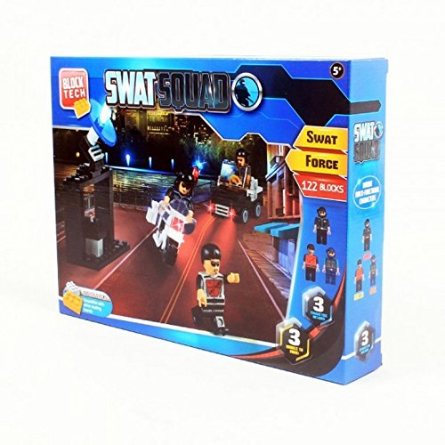 Block Tech Swat Squad Police Blocks Play Set 122 Blocks 5 Years + - hanrattycraftsgifts.co.uk