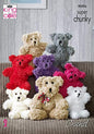 King Cole Tufty Joseph the Bear Crocheted Pattern 9096 - hanrattycraftsgifts.co.uk