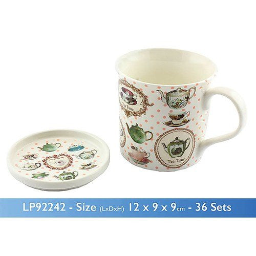 tea time mug & coaster - hanrattycraftsgifts.co.uk