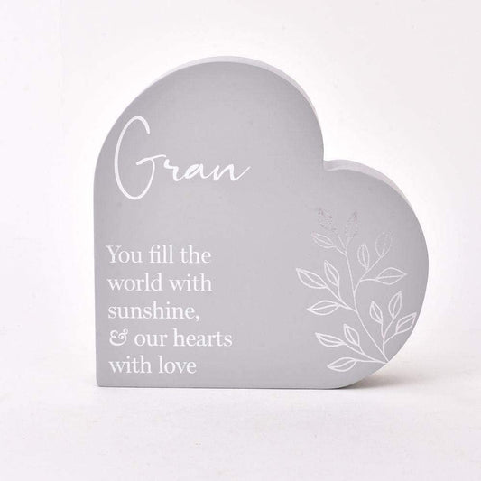 Widdop & Co. Gran Sentimental Standing Heart Resin Plaque 63198G