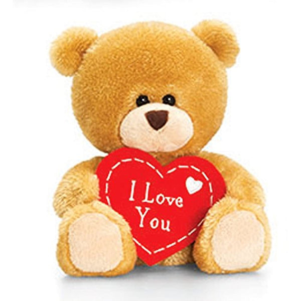 Keel Toys 20CM Valentines Bear With Heart (One Size) (Honey)