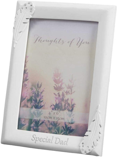 Widdop 4' x 6' - Thoughts of You Feather Frame with Crystals - Dad