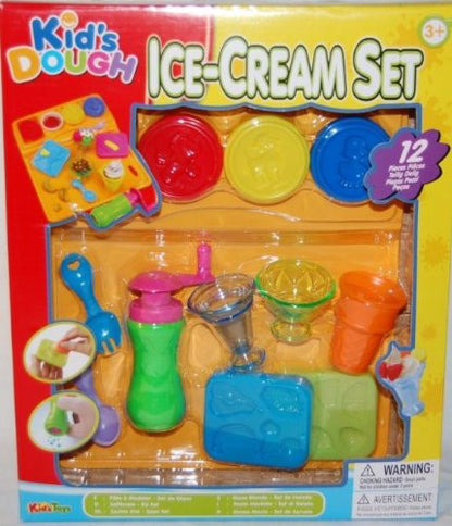 kids dough ice cream set 12 piece set - hanrattycraftsgifts.co.uk
