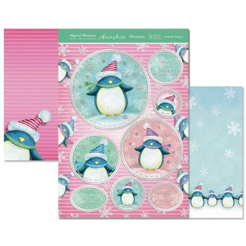 hunkydory adorable scorable luxury card collection magical christmas pudge the penguin - hanrattycraftsgifts.co.uk
