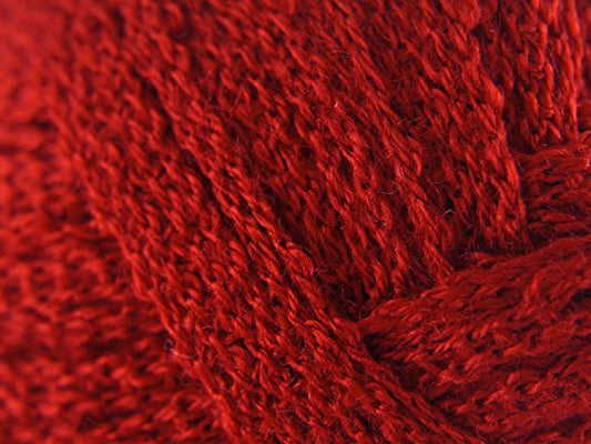 King Cole Krystal Scarf Yarn 100g Red 599 (with free scarf pattern) - hanrattycraftsgifts.co.uk
