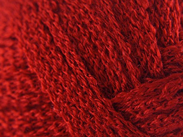 King Cole Krystal Scarf Yarn 100g Red 599 (with free scarf pattern) - hanrattycraftsgifts.co.uk