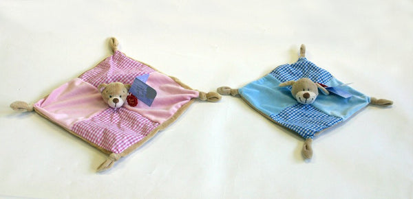 Babys First Puppy Blanket (BLUE) 28cm - hanrattycraftsgifts.co.uk