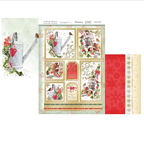 hunkydory a family christmas luxury card collection topper set a little robin - hanrattycraftsgifts.co.uk