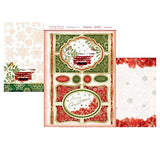 hunkydory a family christmas luxury card collection topper set poinsettia post - hanrattycraftsgifts.co.uk