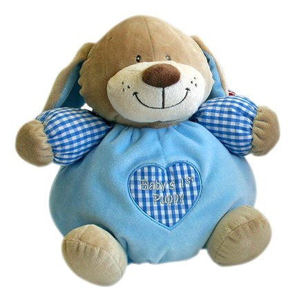 Soft Toy Baby Girl Or Boy Baby's First Bear Teddy Bear By Keel Toys Puff Ball Styled Baby Gift - hanrattycraftsgifts.co.uk