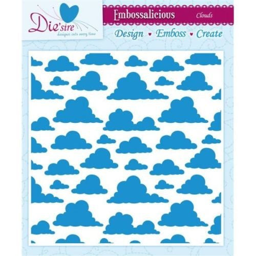 dessire embossalicious clouds 8x8 - hanrattycraftsgifts.co.uk
