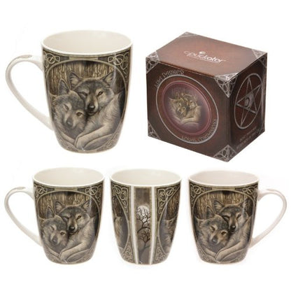 Lisa Parker Loyal Companions Wolf Bone China Mug - hanrattycraftsgifts.co.uk