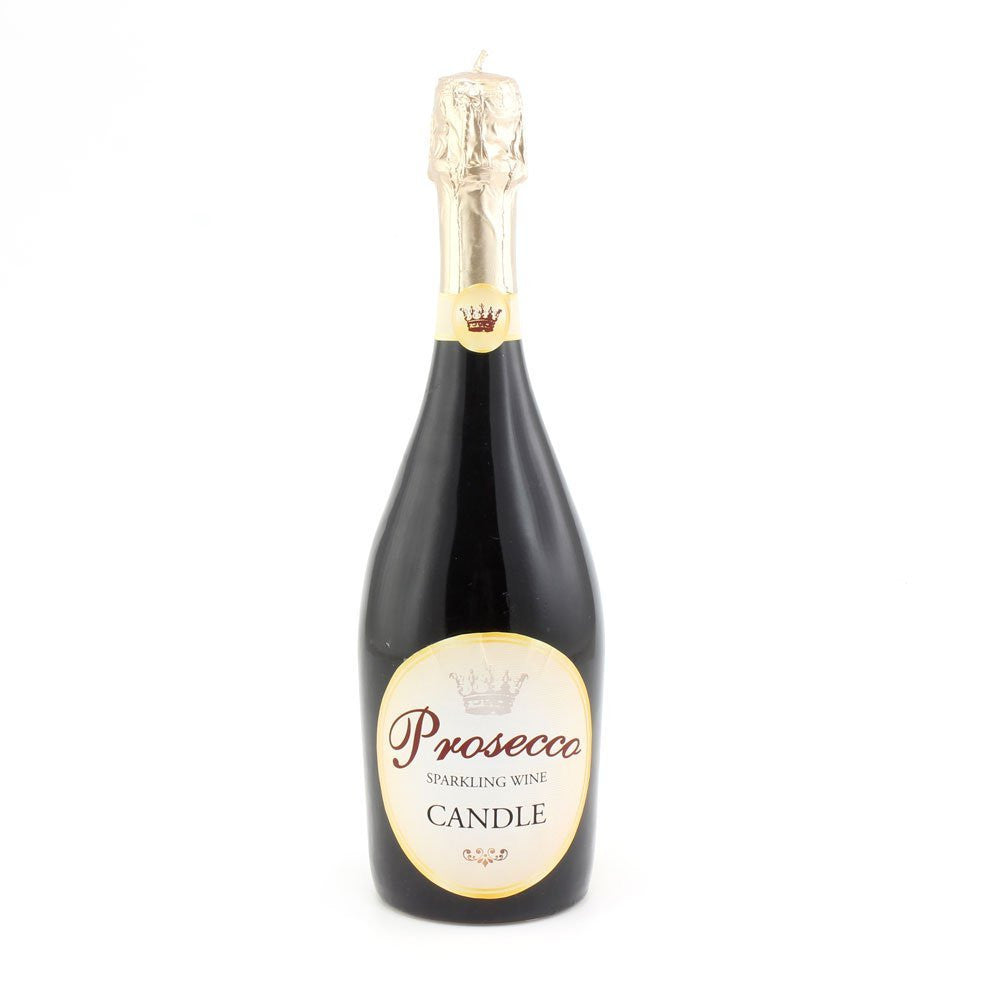 Leonardo Collection Novelty Prosecco Bottle Shaped Candle, Black - hanrattycraftsgifts.co.uk