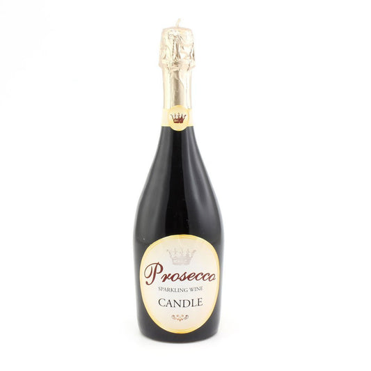 Leonardo Collection Novelty Prosecco Bottle Shaped Candle, Black - hanrattycraftsgifts.co.uk