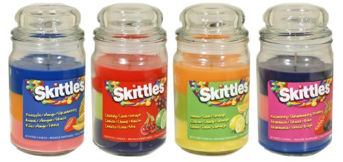 Tropical Scented Triple Poured Skittle Candle 16oz Candle - hanrattycraftsgifts.co.uk