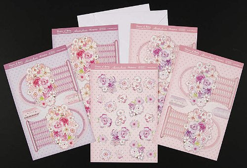 dreams of spring floral basket cards kit - hanrattycraftsgifts.co.uk