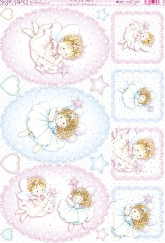 sugarbuttons by kathryn x sparkly topper fairy freinds - hanrattycraftsgifts.co.uk