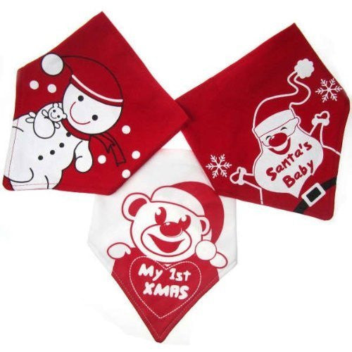 Soft Touch Teddy Bear Christmas Bib (1) - hanrattycraftsgifts.co.uk
