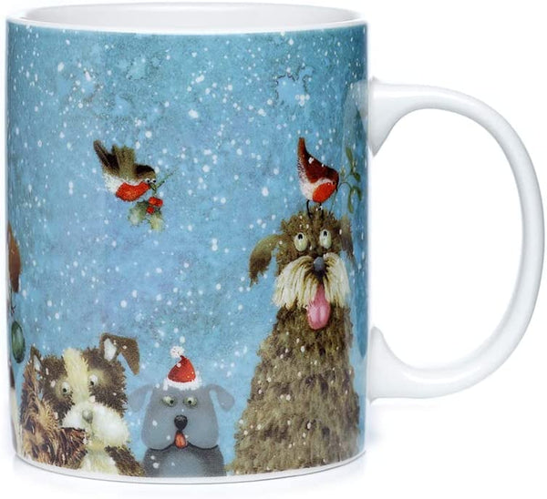 Puckator  Jan Pashley - Porcelain mug with Christmas dogs