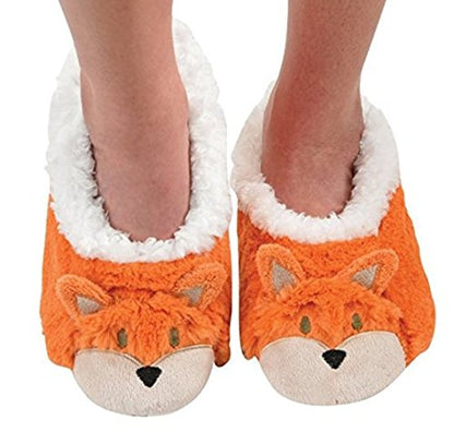 Childrens Animal Snoozies Soft Sherpa Fleece Fluffy Slippers - hanrattycraftsgifts.co.uk