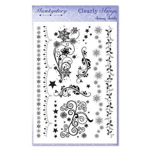 hunkydory clearly stamps snowy swirls - hanrattycraftsgifts.co.uk