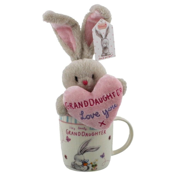 Lovely Granddaughter Gift Mug and Bunny Gift Set - hanrattycraftsgifts.co.uk