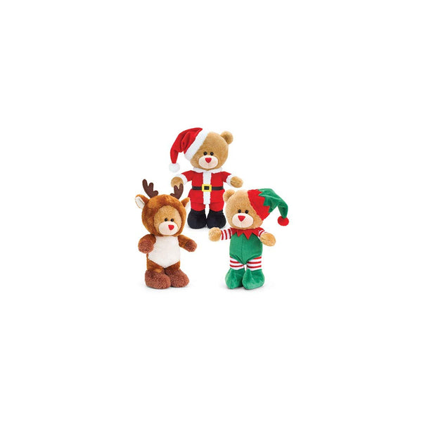 Keel Toys Christmas Pip the Bear 30cm - Elf with sound - hanrattycraftsgifts.co.uk