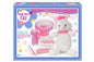 Children's Easy Knitting White Cat Teddy Reusable Starter Kit Great Present - hanrattycraftsgifts.co.uk