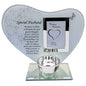 special husband heart plaque & t-light holder glass - hanrattycraftsgifts.co.uk