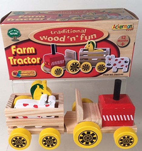 Traditional Wood 'n' Fun Farm Tractor - hanrattycraftsgifts.co.uk