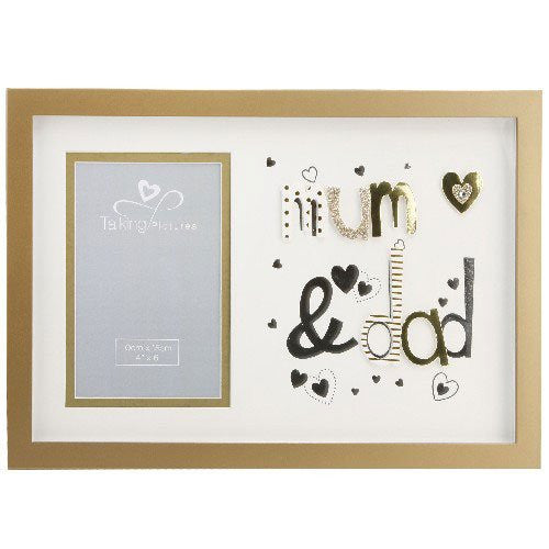 Wooden Mum & Dad Photo Frame, gift - hanrattycraftsgifts.co.uk