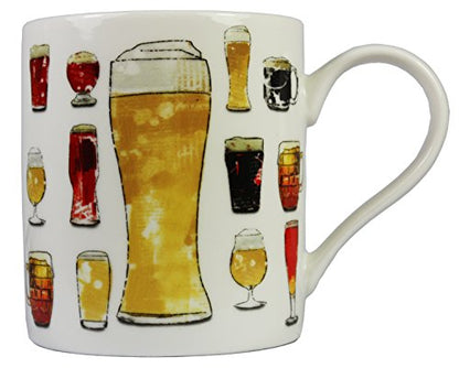 Julia Hook Beer and Drinks Design Fine China Mug - hanrattycraftsgifts.co.uk