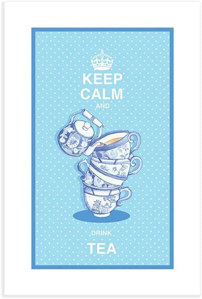 Torchon en coton - Keep calm and drink tea !