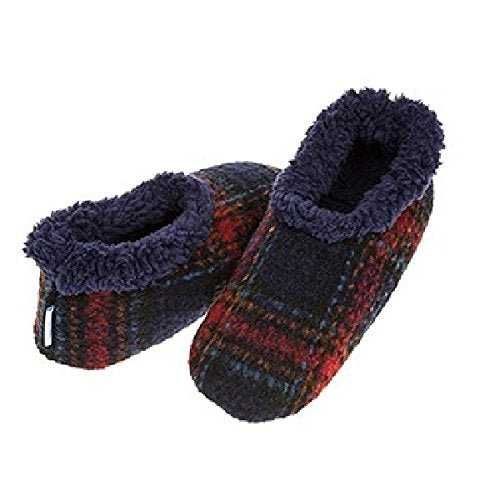 Mens Adult Snoozies Modern Plaid Range Slippers Assorted Colours and Sizes - hanrattycraftsgifts.co.uk